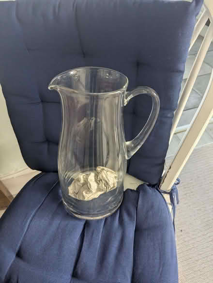 Photo of free Tall glass jug (Moor End Green B24) #1