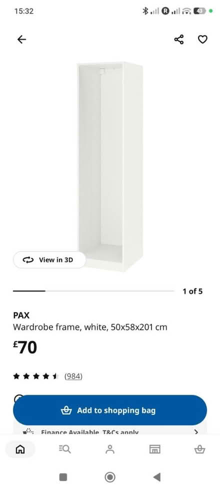 Photo of free Ikea Pax single wardrobe (Surbiton KT6) #2