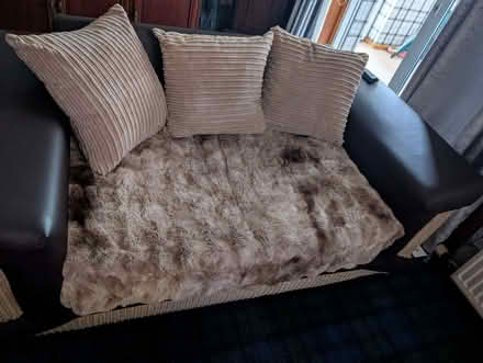 Photo of free 2 x 2 seaters jumbo cord settees (Kilmarnock KA3) #2