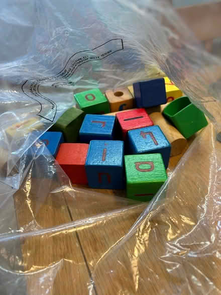 Photo of free Bag of 16 wooden bricks (Dorking RH4) #1