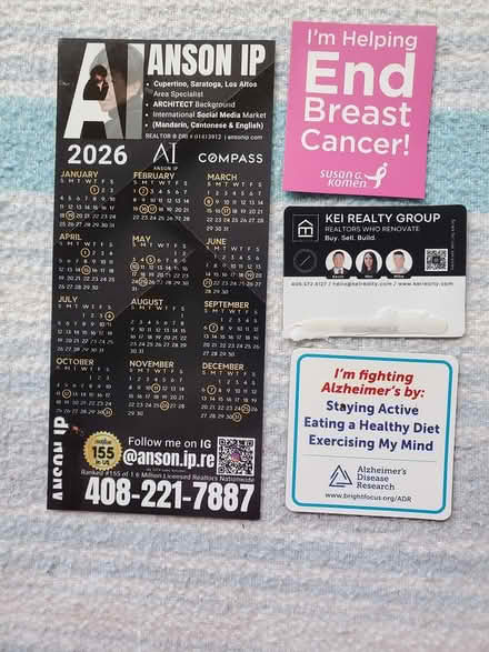 Photo of free Promotional magnets - crafting? (DeAnza Blvd - Stvns Crk & 280) #3