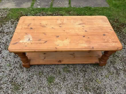 Photo of free Large pine coffee table (Bakewell DE45) #1