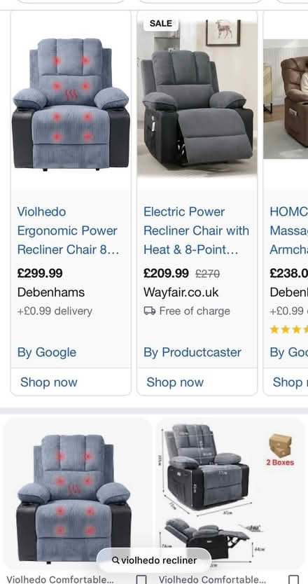 Photo of free Violhedo Recliner (Buckhurst Hill IG9) #1