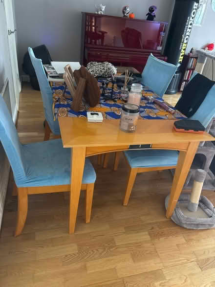 Photo of free Large dining table and 4 chairs (CB10 2bn) #1