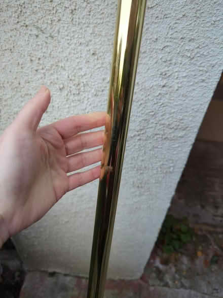 Photo of free Gold pole, 117.5cm, with fittings (Prenton CH43) #1