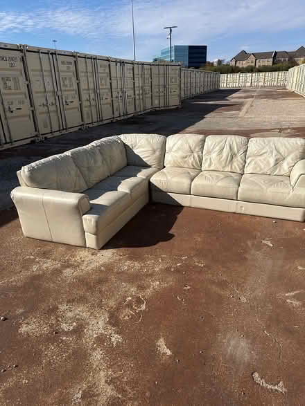 Photo of free Genuine leather sectional (South Service Rd) #1