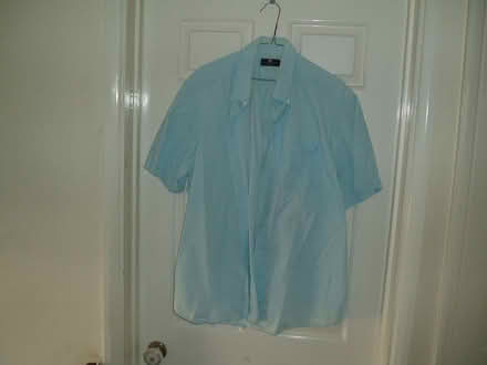 Photo of free 2 M&S Mens XL Short Sleeve Casual Plain Light Blue Shirts (Yateley GU46) #1