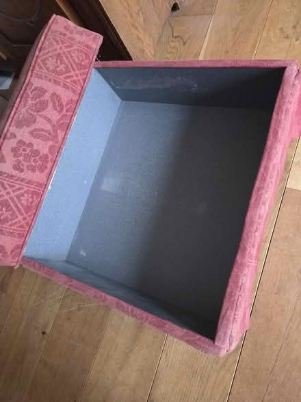 Photo of free Burgundy pouffe (Tubney OX13) #3