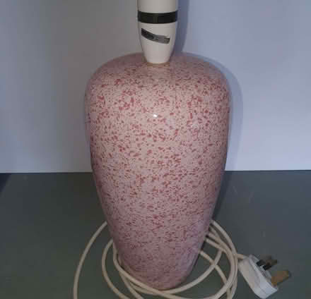 Photo of free Pink ceramic lamp stand 13 1/2" high (Camberley GU15) #1