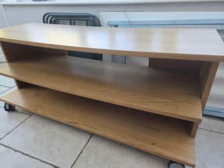 Photo of free Wooden telly cabinet/shoe shelf (Tubney OX13) #1