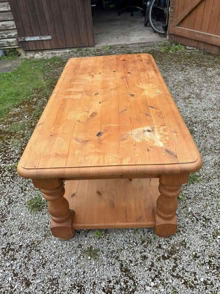 Photo of free Large pine coffee table (Bakewell DE45) #2