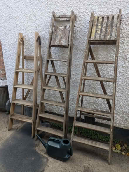 Photo of free 3 Wooden Step Ladders (Wheathampstead AL4) #1