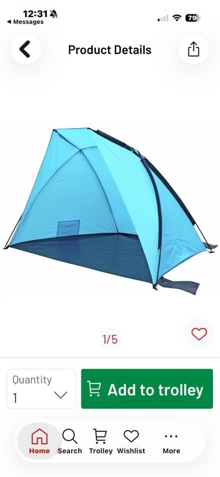 Photo of free Blue sun shelter / half tent (Hadlow TN11) #1