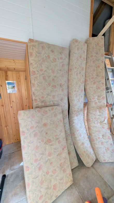 Photo of free upholstered foam cushion seats and backs from a caravan (Ravenstonedale CA17) #1