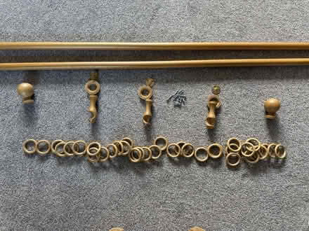 Photo of free 3.6 meter wooden curtain pole with all fittings (Purton SN5) #1
