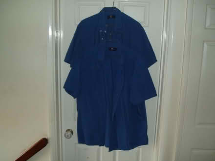 Photo of free 2 M&S Mens XL Short Sleeve Casual Plain Dark Blue Shirts (Yateley GU46) #2