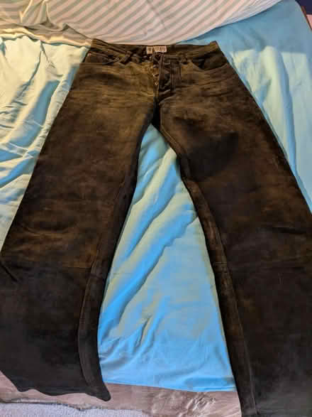 Photo of free Suede leather trousers, black (Norwich NR3) #1