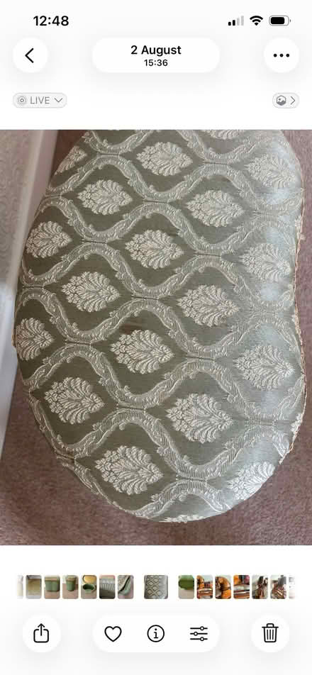 Photo of free Vintage Lloyd Loom kidney shaped Wicket storage box/ottoman (Penrith CA11) #3