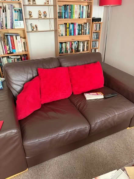 Photo of free 2 x 2 seater leather sofas (Cowdenbeath KY4) #1