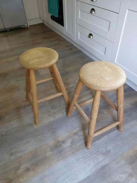 Photo of free Wooden stools (Tinkersley DE4) #1