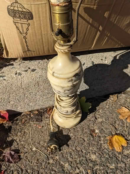 Photo of free Marble Lamp (Belford, N.J.) #1