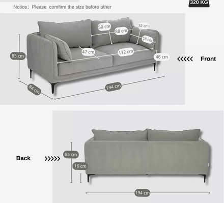 Photo of free Jack Wills Neptune 3 Seats Sofa (MK429) #3