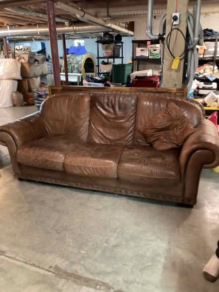 Photo of free 2 leather couches, desks, & other (Highland, NY) #1