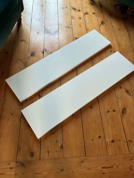 Photo of free 2 White IKEA shelves (North Camp GU14) #2